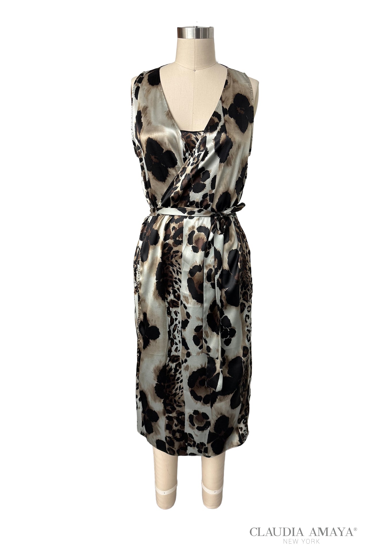 Maya Sleeveless Wrap Tunic Dress