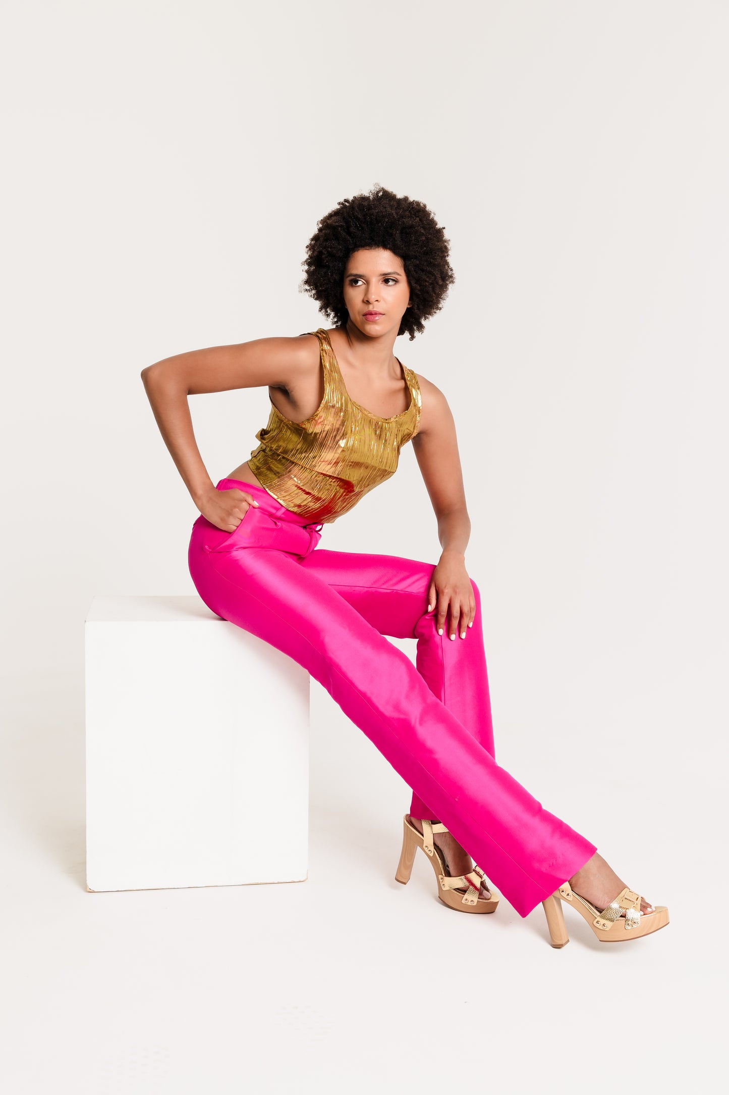 Tulip High Waist Pleated Pants