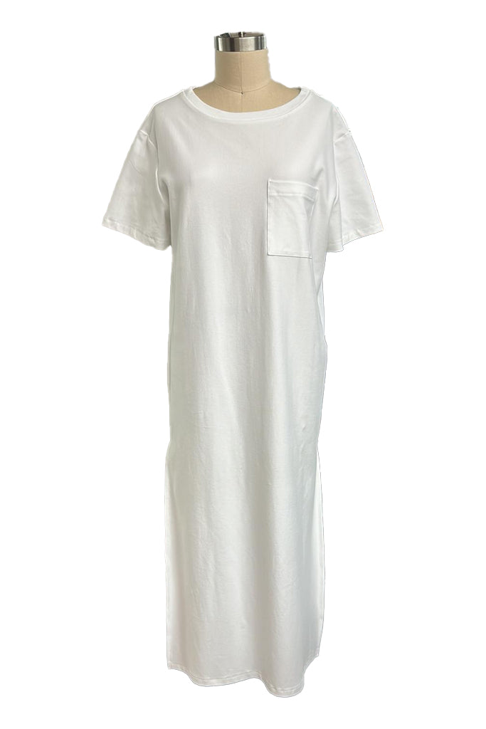 Maxi T-Shirt Dress With Side Slits