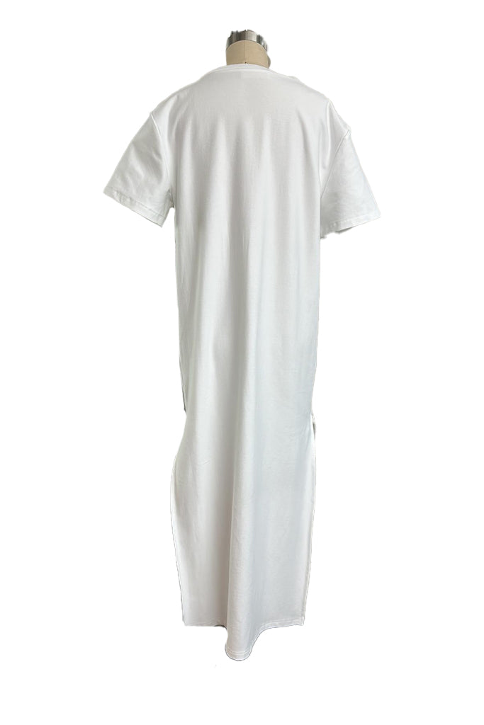Maxi T-Shirt Dress With Side Slits