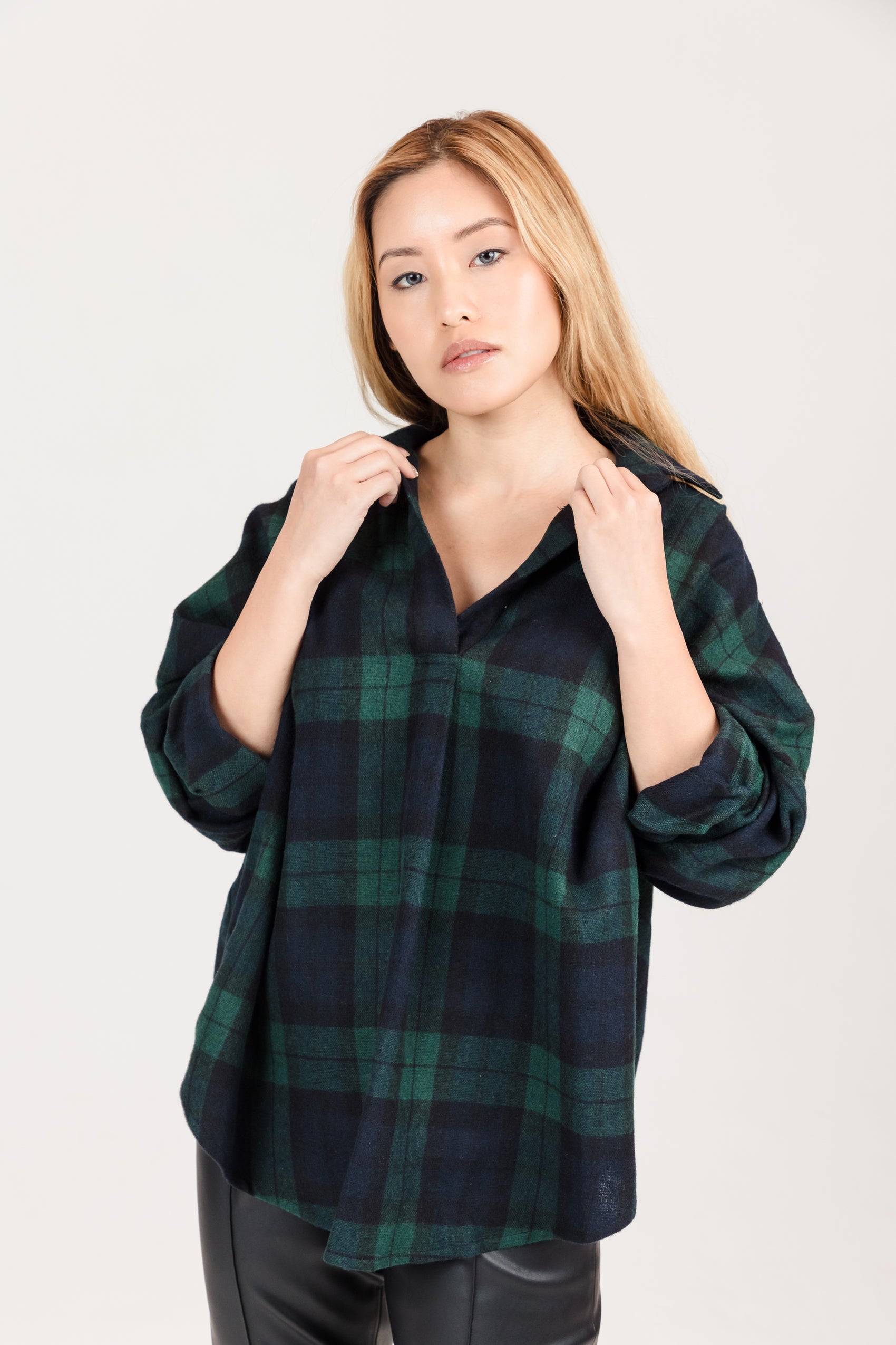 Oversized V Neck Shirt