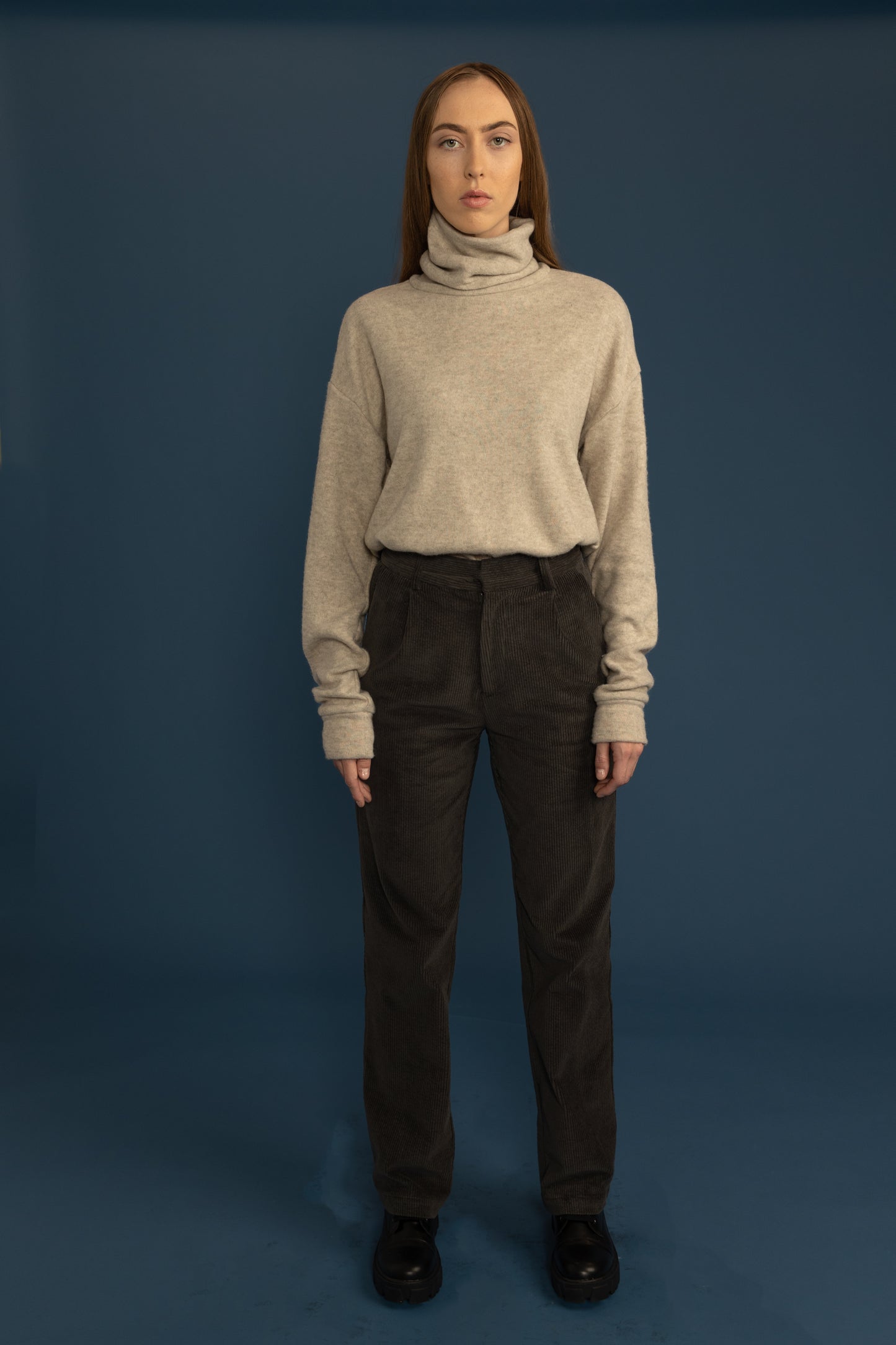 Stretch Corduroy High Rise Flare Pants