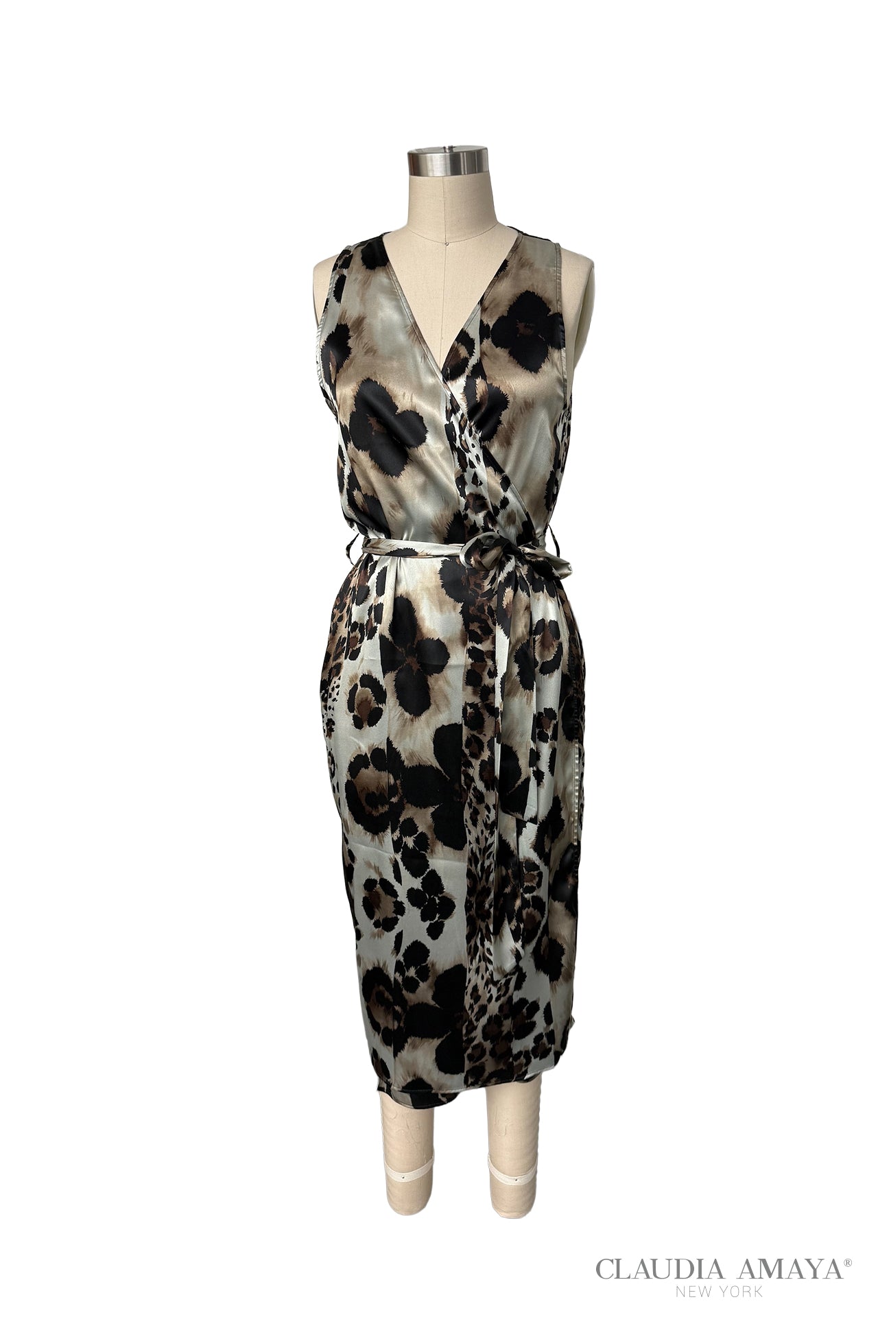 Maya Sleeveless Wrap Tunic Dress