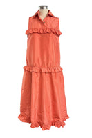 Peony Silk Taffeta Sleeveless Maxi Dress