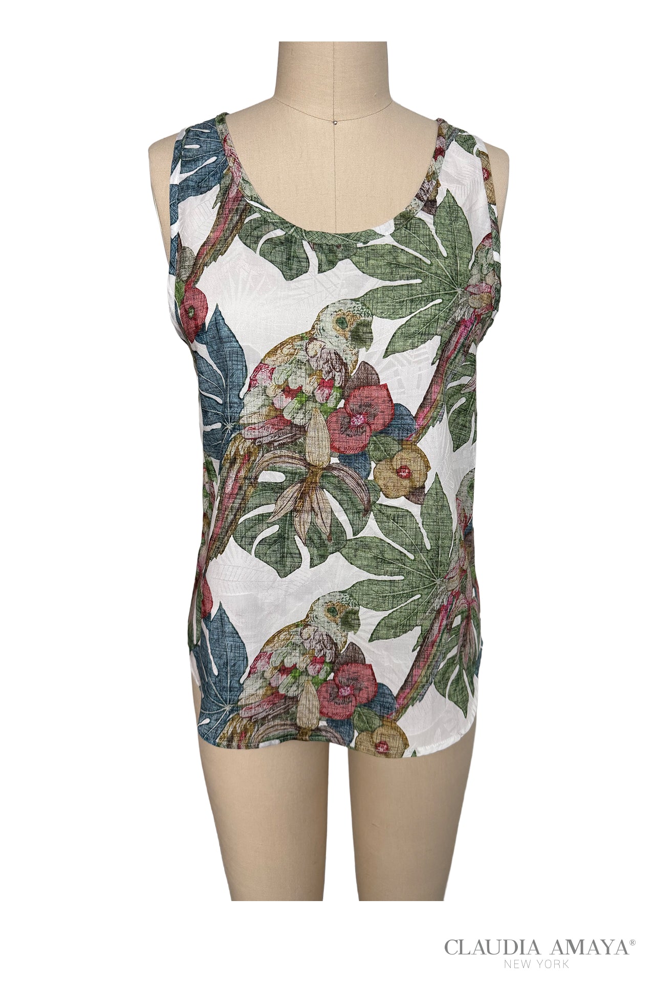 Parrot Print Tank Top