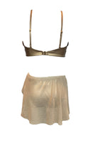 Mesh Ruched Mini Skirt Cover Up