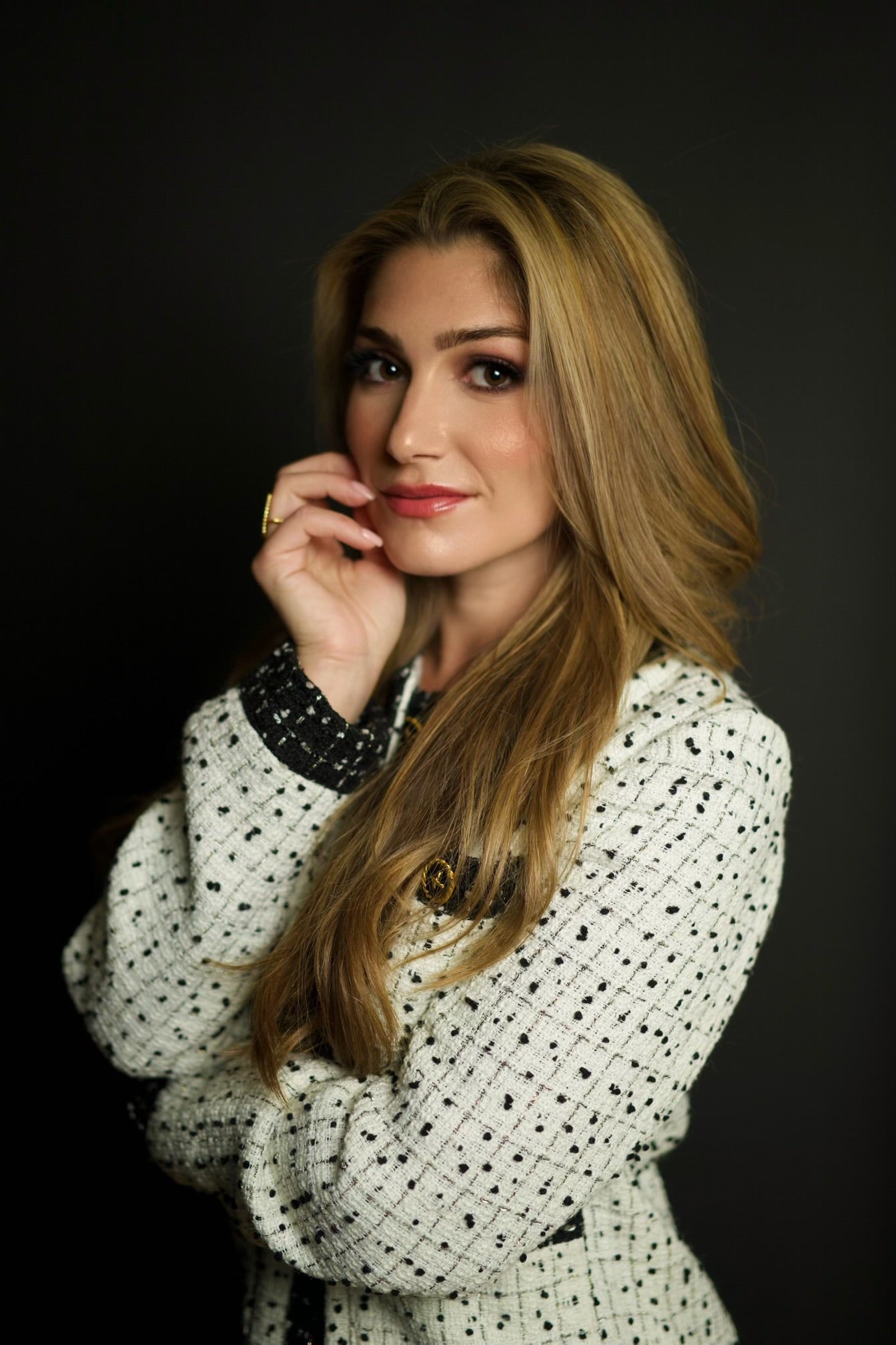 White  & Black Tweed Jacket