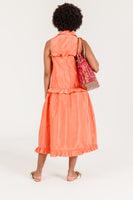 Peony Silk Taffeta Sleeveless Maxi Dress