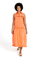 Peony Silk Taffeta Sleeveless Maxi Dress