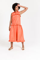 Peony Silk Taffeta Sleeveless Maxi Dress
