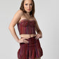 Hydrangea corset and mini skirt set