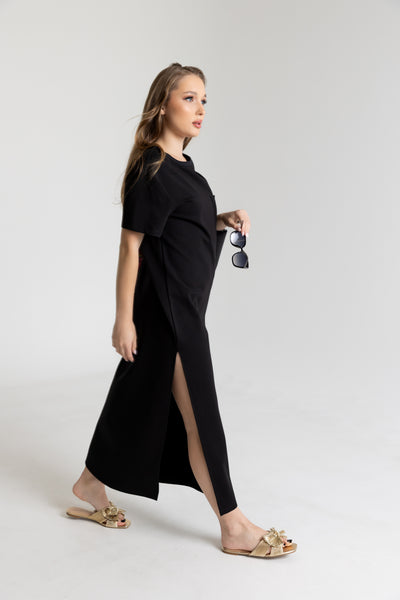 Maxi t shirt dress with 2025 slits