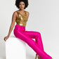 Wrinkle lame gold waist tank top