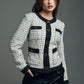 White  & Black Tweed Jacket