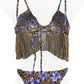 Triangle Bikini Top With Fringe Trim