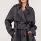 Oversized Wool Silk Trench Coat