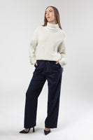 Oversized Ribbed Turtleneck Sweater