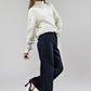 Wool Cashmere High Rise Flare Pants