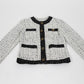White  & Black Tweed Jacket