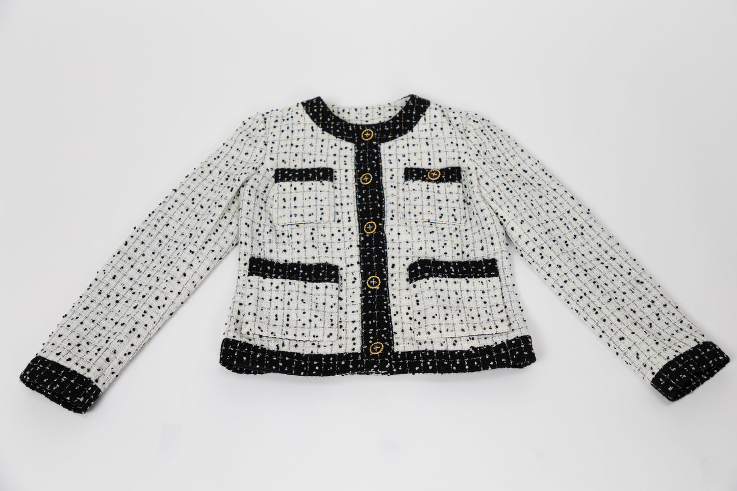 White  & Black Tweed Jacket