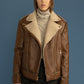 Vegan Sherpa Vegan Leather Oversized Biker Jacket