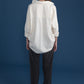 Oversized Cotton Collar V Neck Placket Shirt