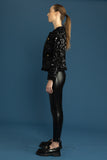 Vegan Leather Slim Fit Pintuck  Pants