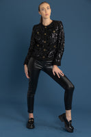 Vegan Leather Slim Fit Pintuck  Pants