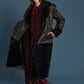 Bow Tie Cuffed Long Sleeve Pleated Stretch Velvet Maxi Dress