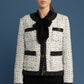 White  & Black Tweed Jacket