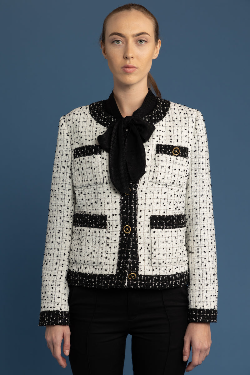 Black & White Tweed Jacket –