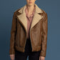 Vegan Sherpa Vegan Leather Oversized Biker Jacket