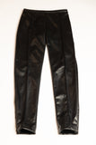 Vegan Leather Slim Fit Pintuck  Pants