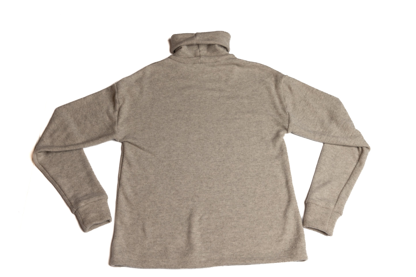 Brushed Double Knit Oversized Turtleneck Sweater