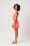 Drawstring Ruched, Ruffle Hem Skirt Cover Up