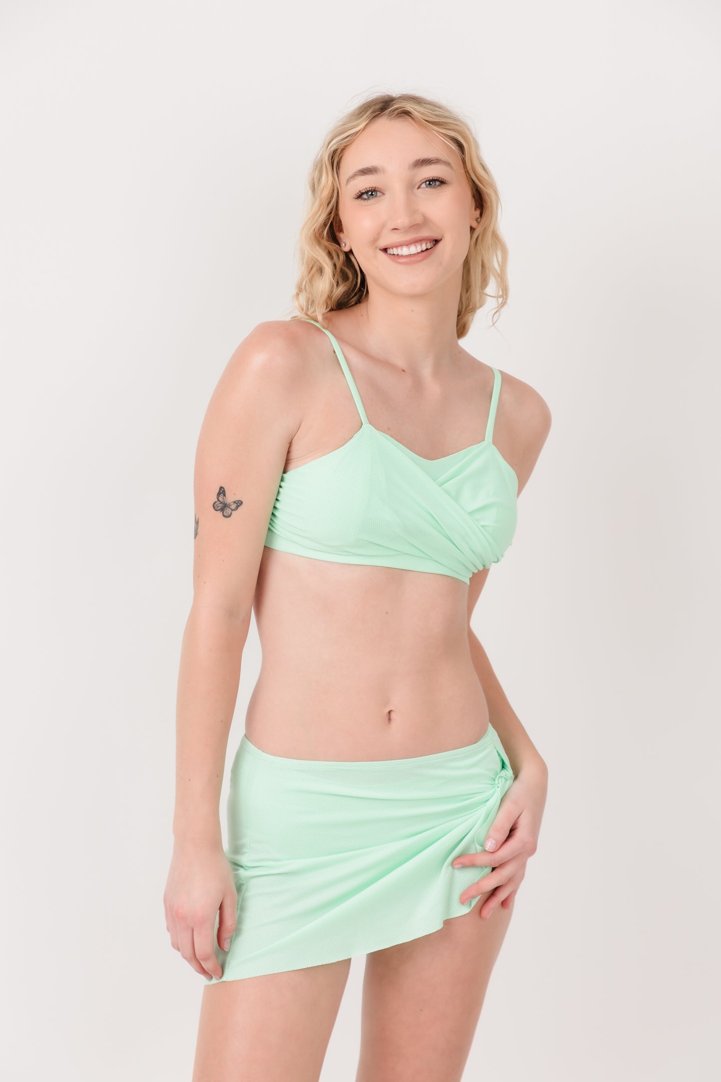 Ruched Front Bikini Top