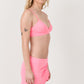 Drawstring Ruched, Ruffle Hem Skirt Cover Up