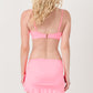 Drawstring Ruched, Ruffle Hem Skirt Cover Up