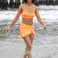 Asymmetrical One Shoulder Strap Swim Bralette Top