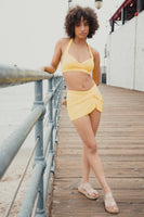 Draped Front, Halter Neck Bikini Top