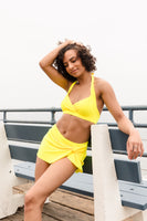 Draped Front, Halter Neck Bikini Top