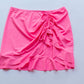 Drawstring Ruched, Ruffle Hem Skirt Cover Up