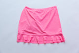 Drawstring Ruched, Ruffle Hem Skirt Cover Up