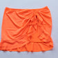 Drawstring Ruched, Ruffle Hem Skirt Cover Up